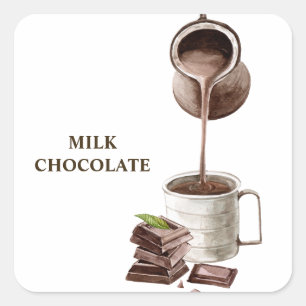 Adesivo Quadrado Quadro de Buquê de Chocolate