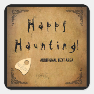 Adesivo Quadrado Quadro de Espíritos Sticker de Festa de Halloween