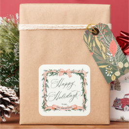 Adesivo Quadrado Quadro de Feriados de CHRISTMAS GARLAND