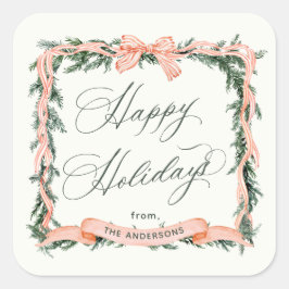 Adesivo Quadrado Quadro de Feriados de CHRISTMAS GARLAND