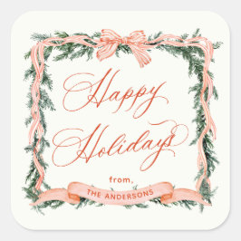 Adesivo Quadrado Quadro de Feriados de CHRISTMAS GARLAND