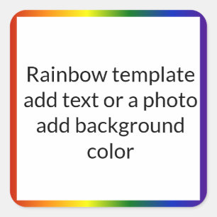 Adesivo Quadrado Quadro de gradiente do arco-íris