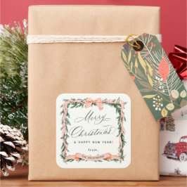 Adesivo Quadrado Quadro de Natal para o NATAL GARLAND