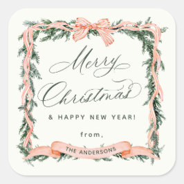 Adesivo Quadrado Quadro de Natal para o NATAL GARLAND