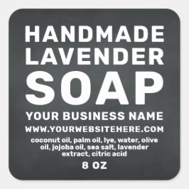 Adesivo Quadrado Quadro de sabão de Lavanda artesanal