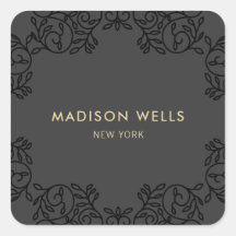 Quadro do Ornamentado Preto na moda