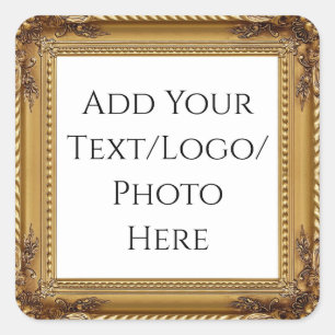 Adesivo Quadrado Quadro do ouro Negócios / Evento / Artesanato