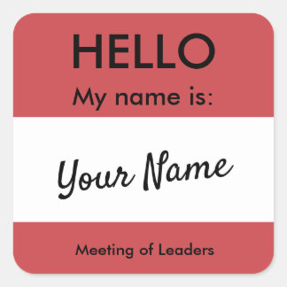 Adesivo Quadrado Qual é o seu nome?