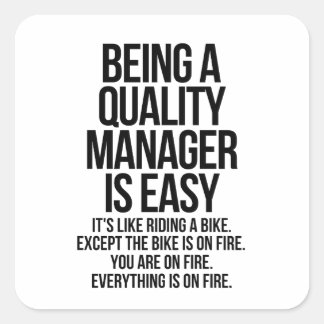Adesivo Quadrado Quality manager