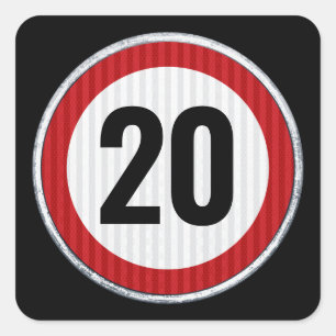 Adesivo Quadrado QUALQUER aniversário da AGE com um padrão circular