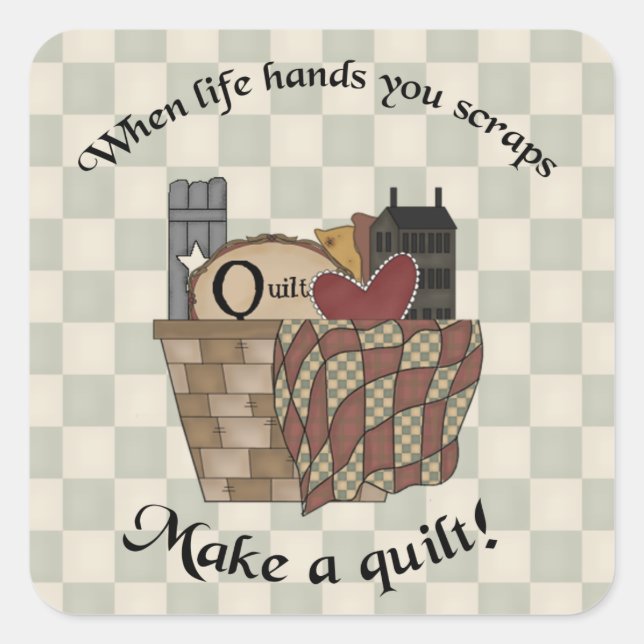 Adesivo Quadrado Quando A Vida Te Mandar (Frente)