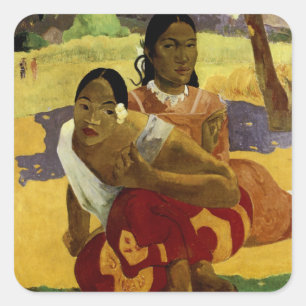 Adesivo Quadrado Quando você se casará? por Paul Gauguin