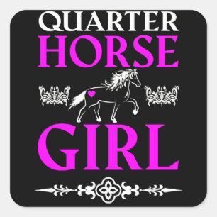 Adesivo Quadrado Quarter Horse Girl