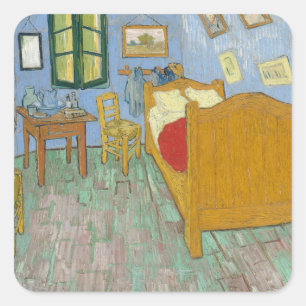 Adesivo Quadrado Quarto em Arles   Quarto de Van Gogh