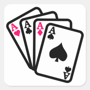 Adesivo Quadrado Quatro Aces