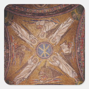 Adesivo Quadrado Quatro anjos com os símbolos do
