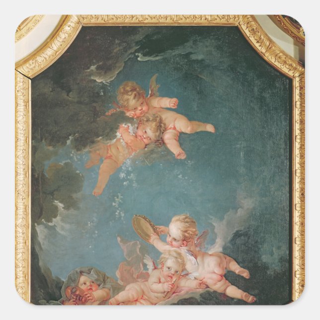 Adesivo Quadrado Quatro estações no Salle du Conseil - Winter (Frente)