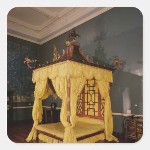 Adesivo Quadrado Quatro Poster Bed, no estilo chinês, 1750