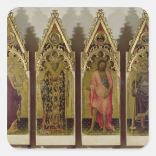 Adesivo Quadrado Quatro santos do Quaratesi Polyptych: Mag de Mary