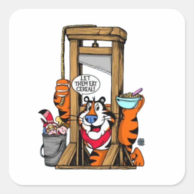 Adesivo Quadrado Que Comam Cereais (Frente)