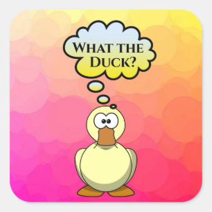 Adesivo Quadrado Que Duck?Vinheta