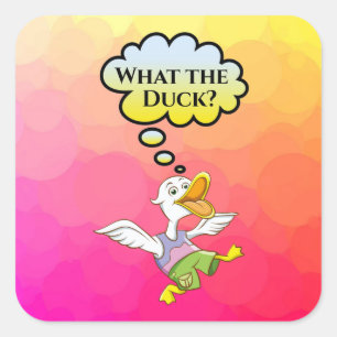 Adesivo Quadrado Que Duck?Vinheta