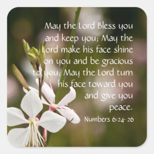 Adesivo Quadrado Que O Senhor Abençoe-Te O Pau