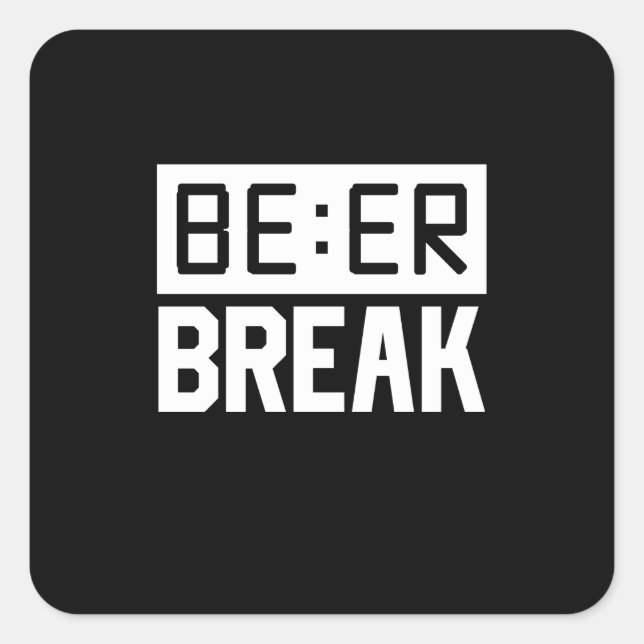 Adesivo Quadrado Quebra de Tempo da Cerveja (Frente)