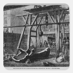 Adesivo Quadrado Quebrando acima Big Ben