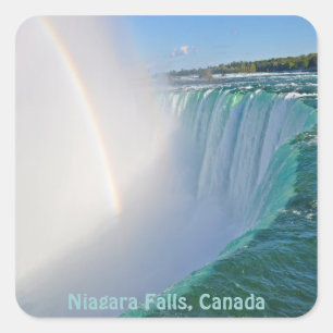 Adesivo Quadrado Quedas & arco-íris da ferradura de Niagara Falls