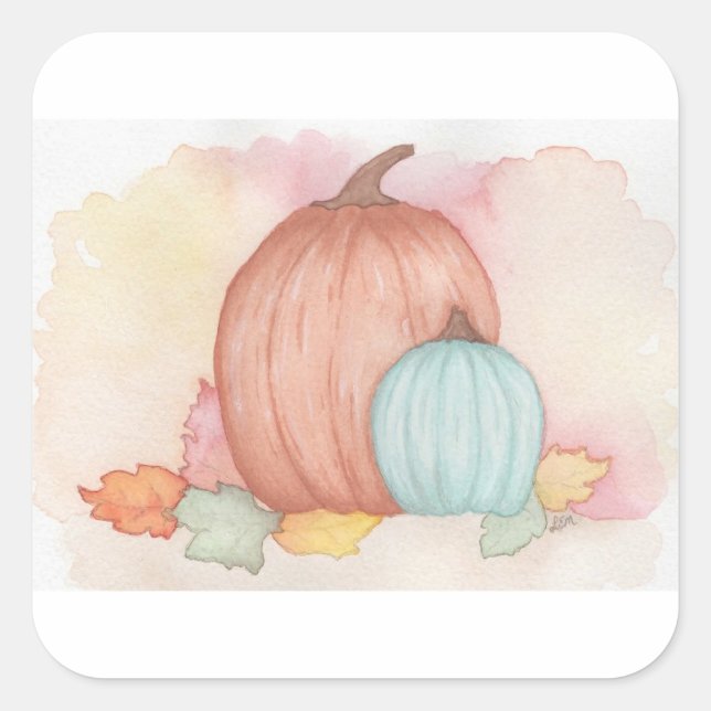 Adesivo Quadrado Quedas de Bombas e Folhas (Frente)