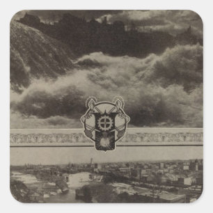 Adesivo Quadrado Quedas Inferiores, Spokane