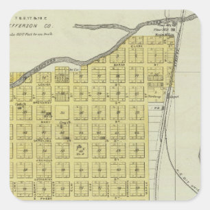 Adesivo Quadrado Quedas, Williamstown, e Lowell do vale, Kansas