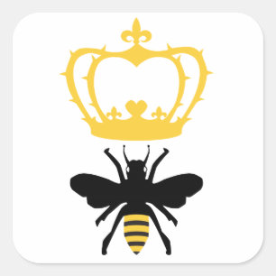 Adesivo Quadrado Queen Bee Sticker