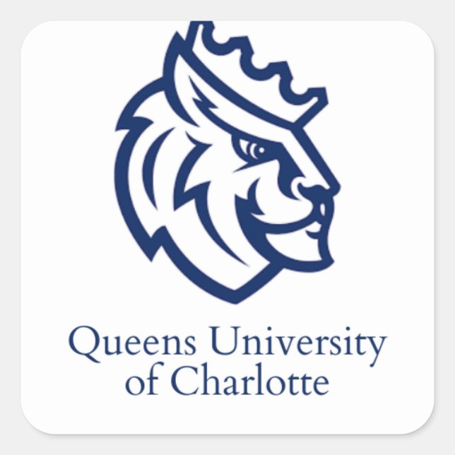 Adesivo Quadrado Queens University of Charlotte  (Frente)