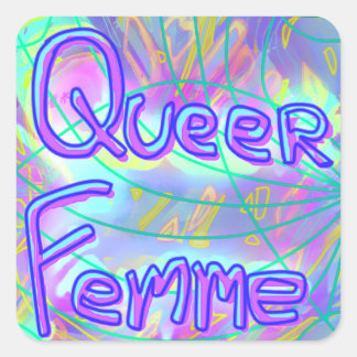 Adesivo Quadrado Queer Femme Sticker