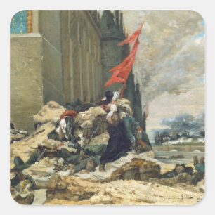 Adesivo Quadrado Queimadura do Tuileries, 1871