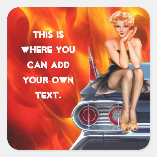 Adesivo Quadrado Quente (Frente)