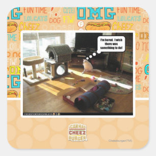 Adesivo Quadrado Queria que houvesse algo a fazer