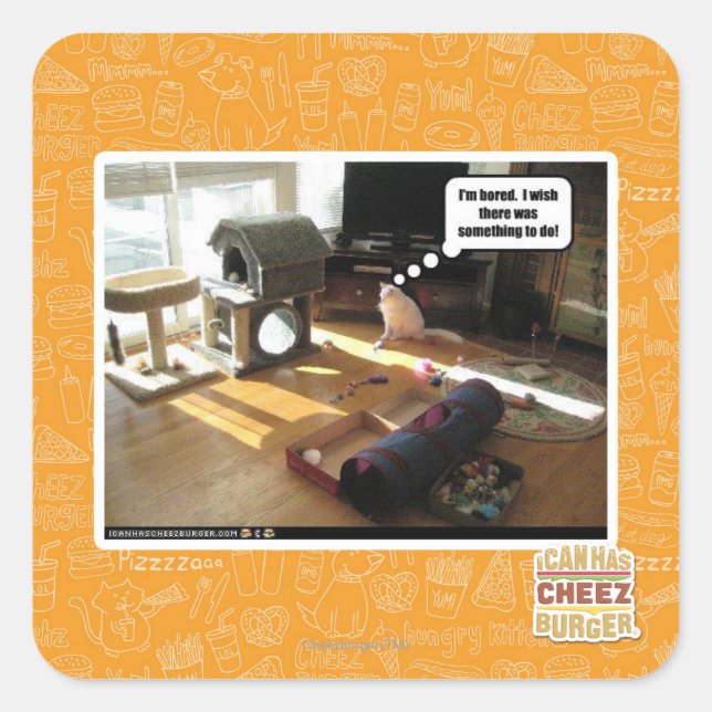 Adesivo Quadrado Queria que houvesse algo a fazer (Frente)