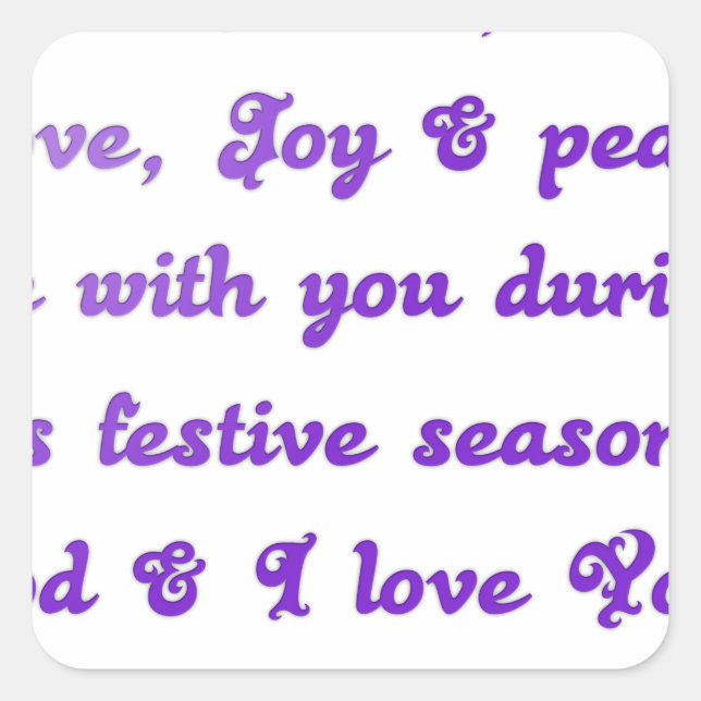 Adesivo Quadrado "Querido Amigo" Saudação da Estação Festiva (Frente)