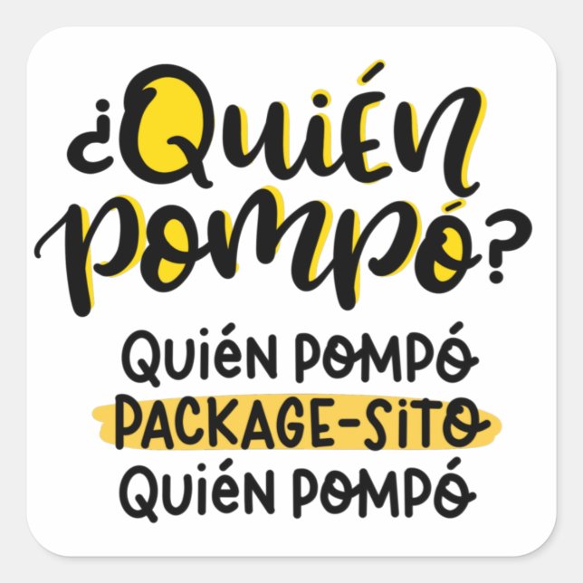 Adesivo Quadrado Quien Pompo Package-sito, Happy Mail (Frente)