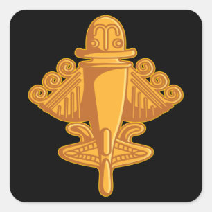 Adesivo Quadrado QUIMBAYA AVIÃO Antiga Teorista da Alienígena Qui