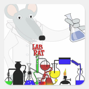 ADESIVO QUADRADO QUÍMICA LAB RAT