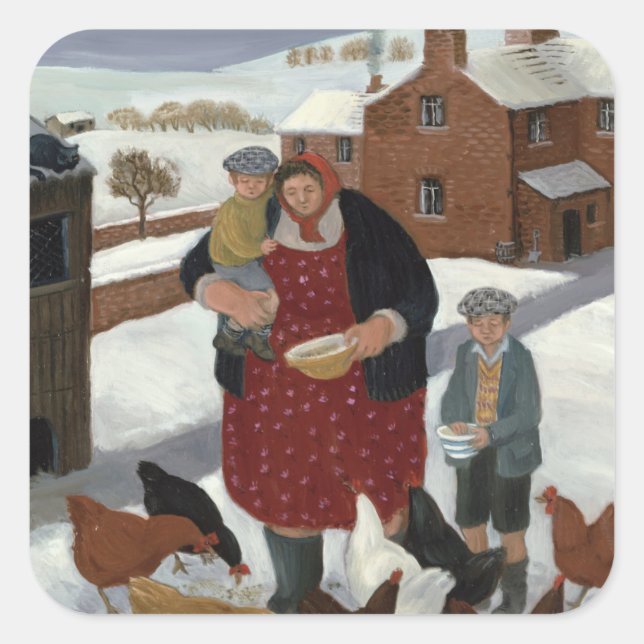 Adesivo Quadrado Quintal de inverno (Frente)