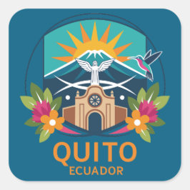 Adesivo Quadrado Quito Equador América do Sul