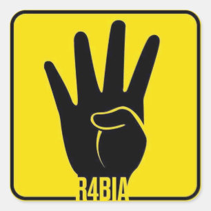Adesivo Quadrado R4BIA, Egypt free, alto Killing Innocents