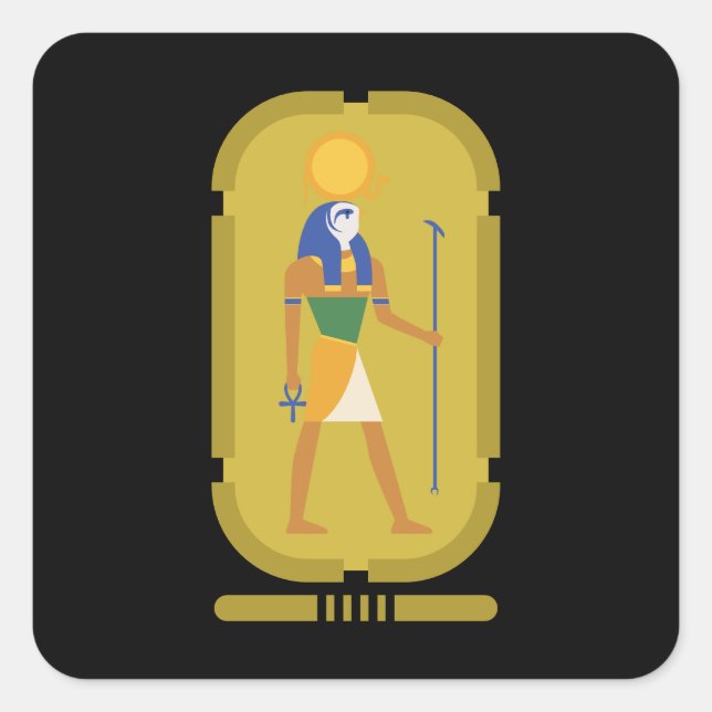 Adesivo Quadrado Ra Deus do Pau Sol Quadrado (Frente)