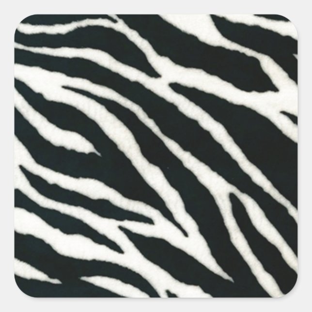 Adesivo Quadrado RAB Rockabilly Zebra Imprime Preto e Branco (Frente)