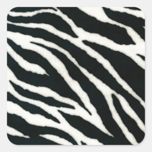 Adesivo Quadrado RAB Rockabilly Zebra Imprime Preto e Branco